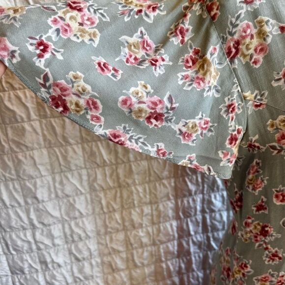 Cdc Caren Desire Company Vintage maxi button flutter sleeves floral print size 6 - Picture 4 of 6